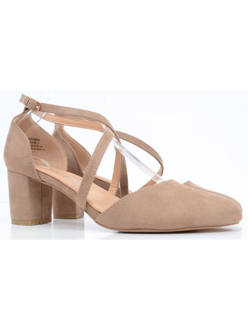 Journee Foster Women's 10 WIDE Faux Suede‎ Round Toe Pump Business Office Preppy